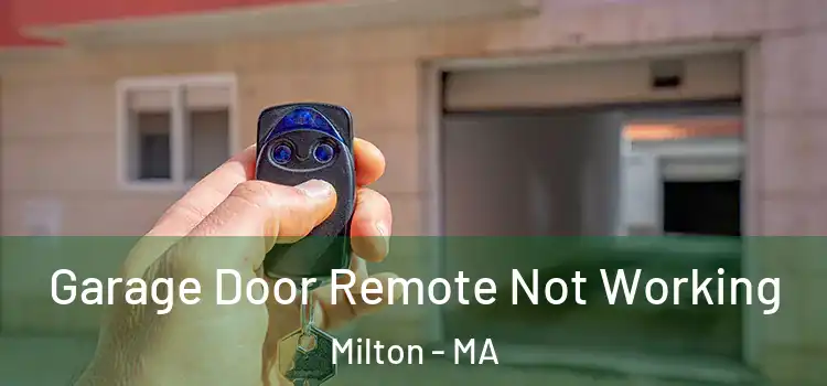  Garage Door Remote Not Working Milton - MA